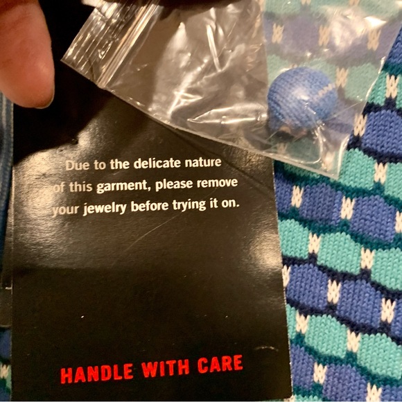 Axcess Liz Claiborne Company Short Sleeve Button Front Multi-color Top XL NWT - Picture 9 of 10